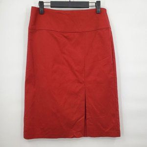 Banana Republic Vintage A Line Skirt Front Slit Midi Length Solid Womens 6; NWOT